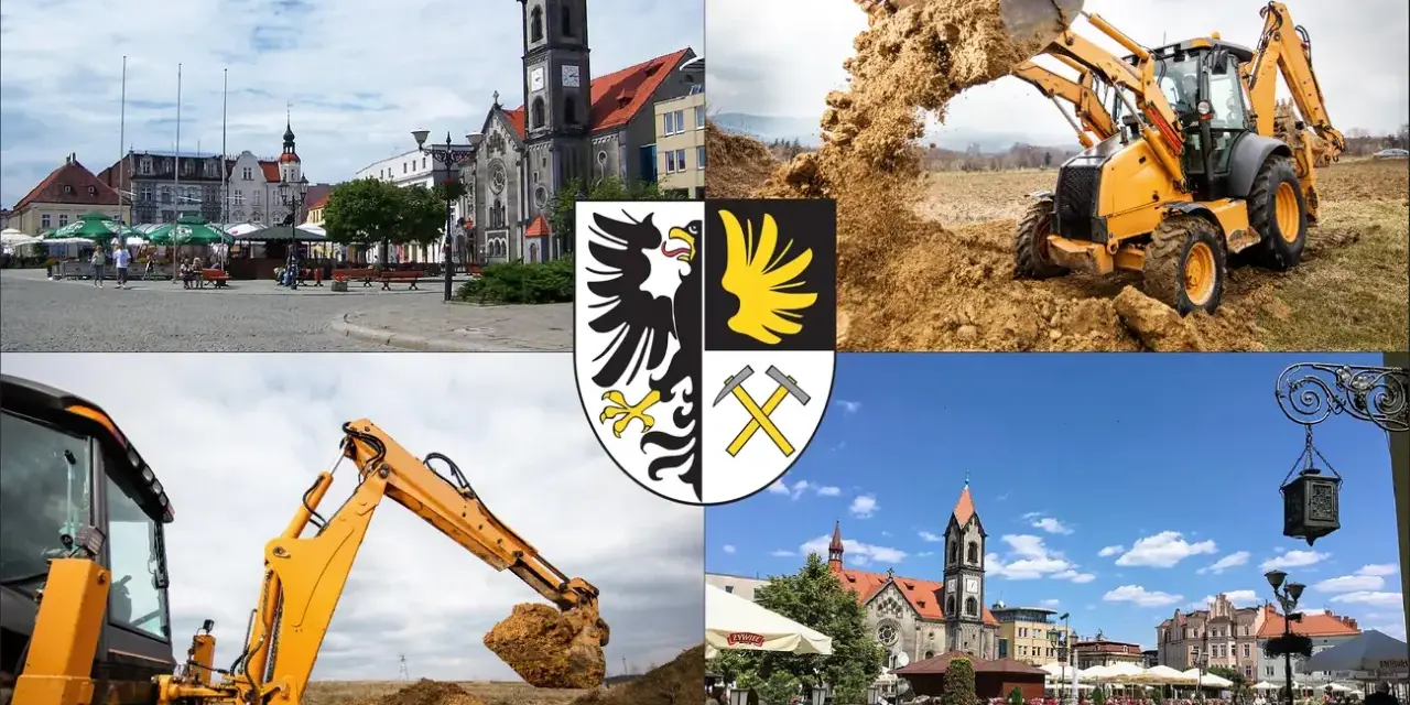 Koparka wykonująca roboty ziemne. Sprawdź nasz roboty ziemne cennik, aby poznać szczegóły.