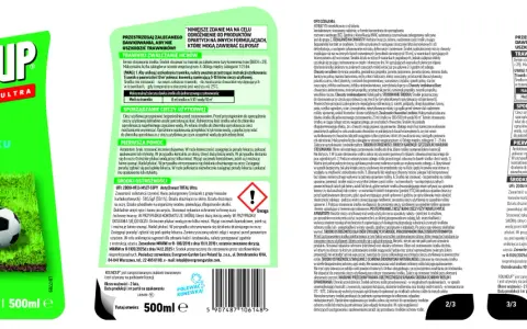 Roundup Antychwast Total Ultra: zwalcza mech na trawniku, bezpieczny dla trawnika. Stosuj zgodnie z zaleceniami, aby uzyskać najlepsze rezultaty. Roundup jakie proporcje? 18 ml środka na 5-10 l wody/10 m².