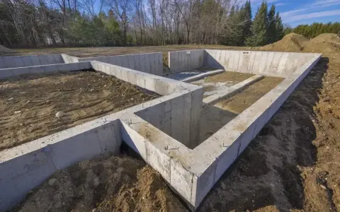 Betonowe fundamenty domu na 100m2. Rozpoczęcie budowy, koszt fundamentów to kluczowy etap.