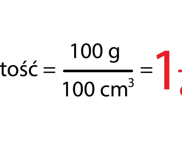 Gęstość = 100g/100cm³ = 1g/cm³. Pozwala to zrozumieć, jak przeliczyć tony na m³.