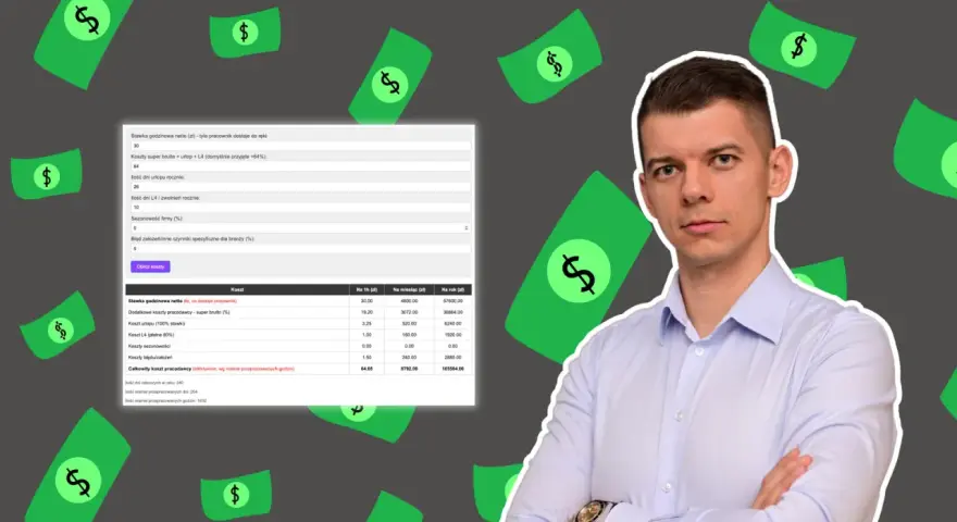 Cennik usług budowlanych z kalkulatorem kosztów pracodawcy. Analiza stawek godzinowych, urlopów i innych wydatków.